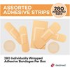 Dealmed Adhesive Strip Assortment, 280/Bx, 12/Cs, 3360PK 783820